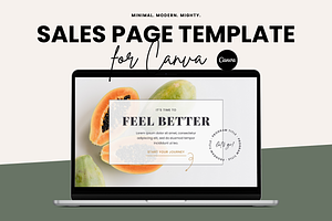 Joy | Sales Page Template Canva, a Landing Page Template by Erin Cassidy