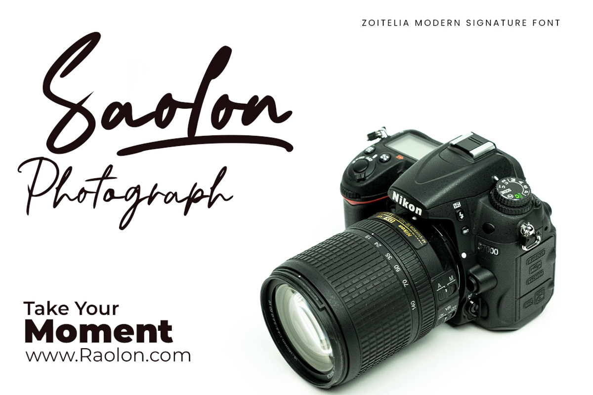 Zoitelia - Modern Signature Font, a Script Font by Megatype (Photo 3 of 11)