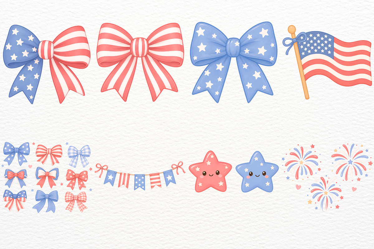 4th of July Clipart Patriotic Animal, an Animal Illustration by SugarCloudStudioArt (Photo 6 of 7)