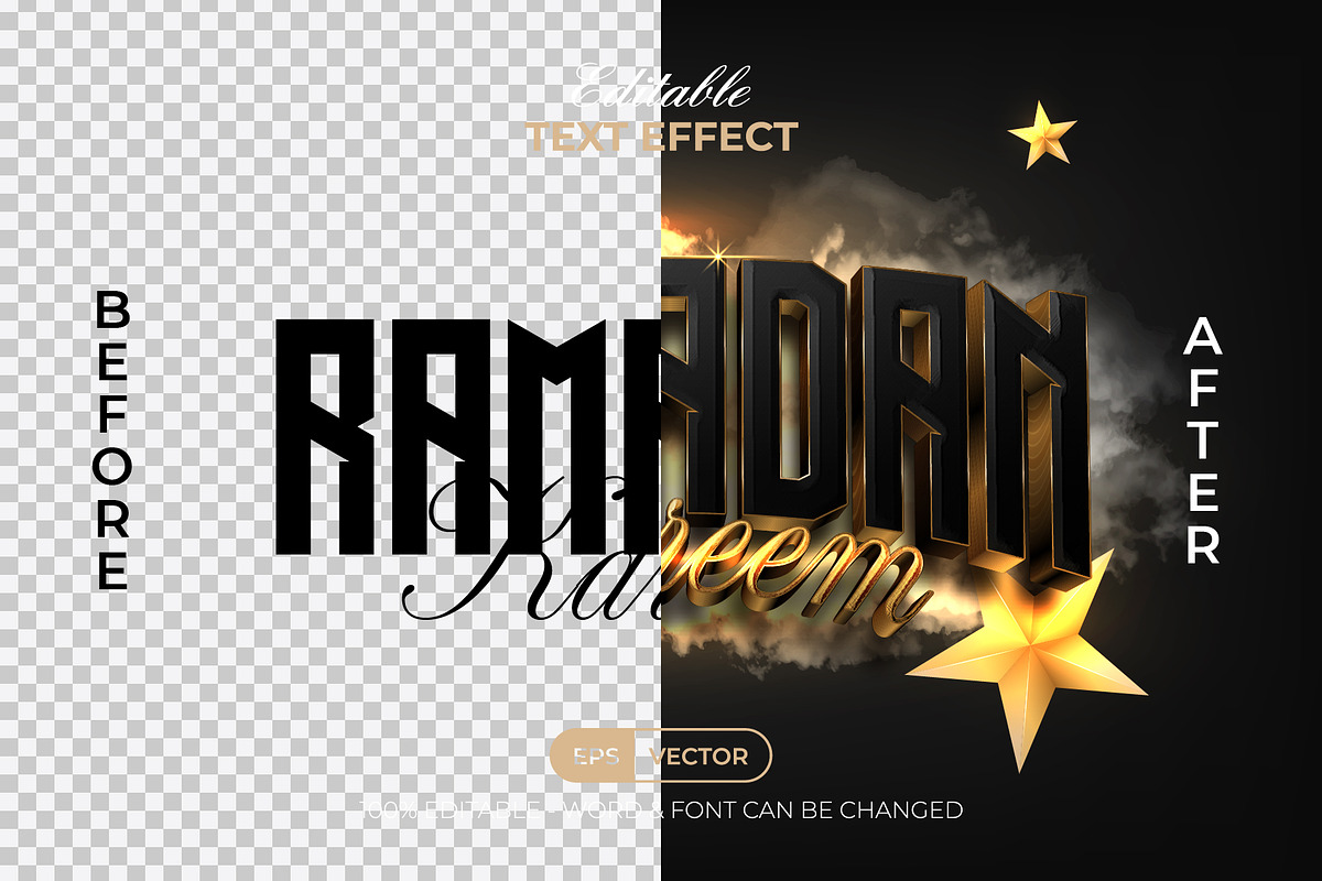 Ramadan Text Effect Gold Cinematic, a Layer Style Add-On by Mockmenot (Photo 3 of 3)