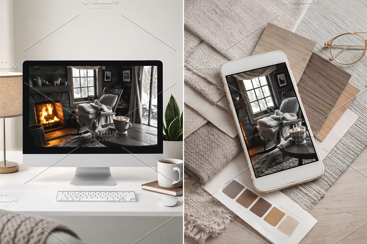 Winter Cabin Serenity | Stock Photo, a Holiday Photo by Aura Canyon HQ (Photo 12 of 15)
