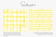 yellow gingham plaid pattern, a Pattern Graphic by Pink Studio Art (Thumbnail 2 of 5)