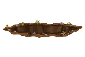 Hole ground. Works digging of sand, an Object Illustration by the8monkey