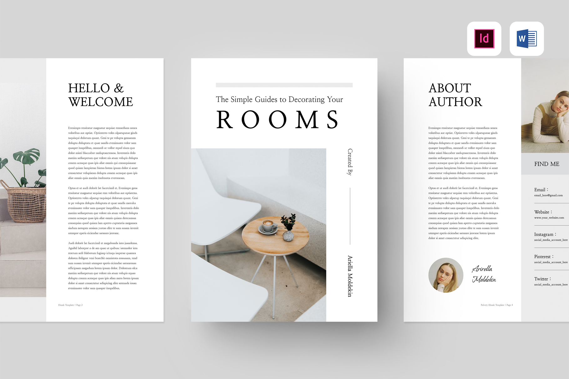 Ebook | MS Word & Indesign, a Magazine Template by Leaflove