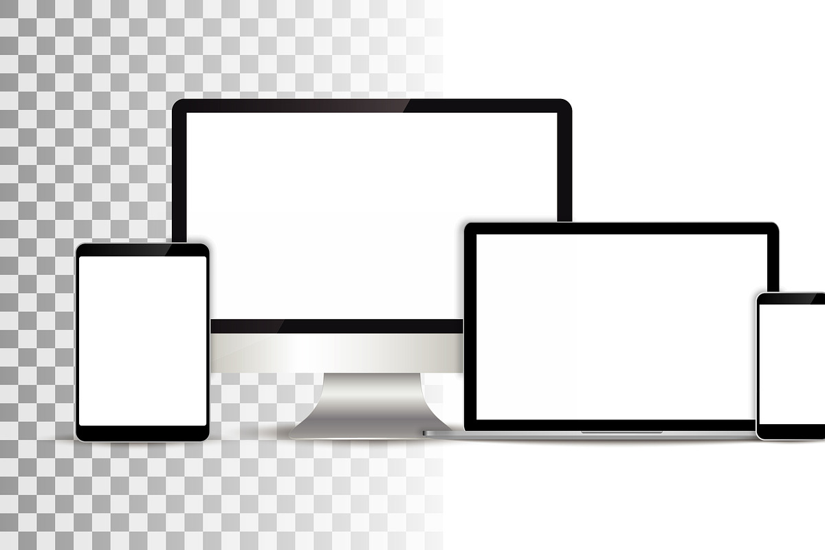 Electronic realistic set of monitor, an Object Graphic by Drum-magic
