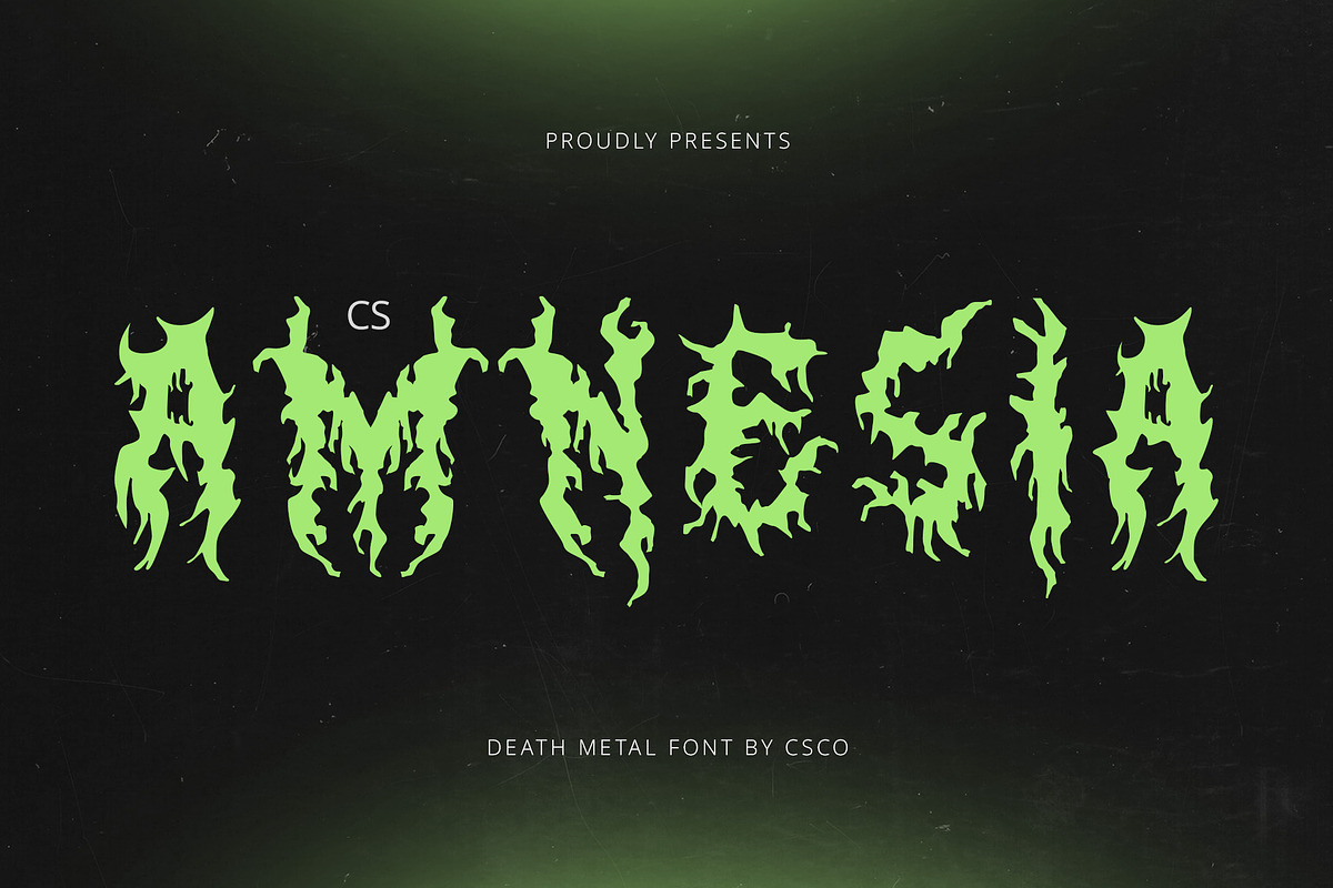 CS Amnesia – Black Metal Font, a Blackletter Font by Craft Supply Co. (Photo 1 of 8)