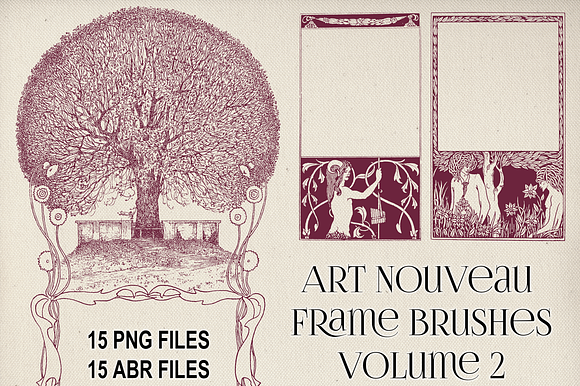 Art Nouveau Frame Brushes Vol 2 preview 6