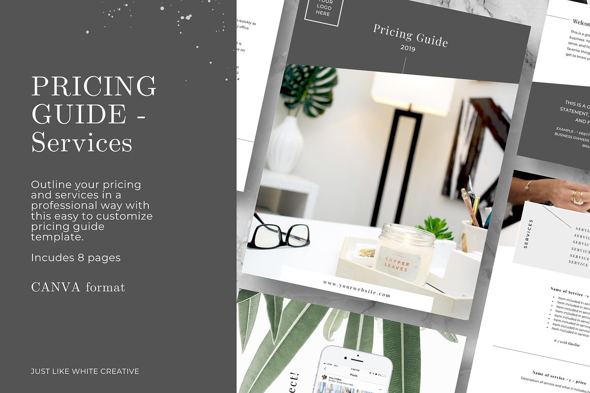 Price Guide - Service based business, a Presentation Template by Just Like White Creative (Photo 1 of 7)