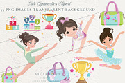 Cute Gymnastics Girl Clipart PNGs, a Person Illustration by artinspirestudio (Thumbnail 4 of 4)