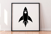 Rocket Silhouette SVG, a Technology Illustration by newminddesign (Thumbnail 9 of 10)