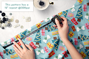 Christmas Dog Bones Gifts Pattern, a Pattern Graphic by Rebecca Flaherty (Thumbnail 2 of 3)