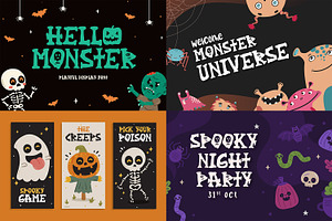 Spooky Bundle 17 Halloween Fonts