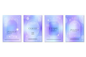 Aesthetic purple y2k gradient poster, a Decorative Illustration by Buch&Bee