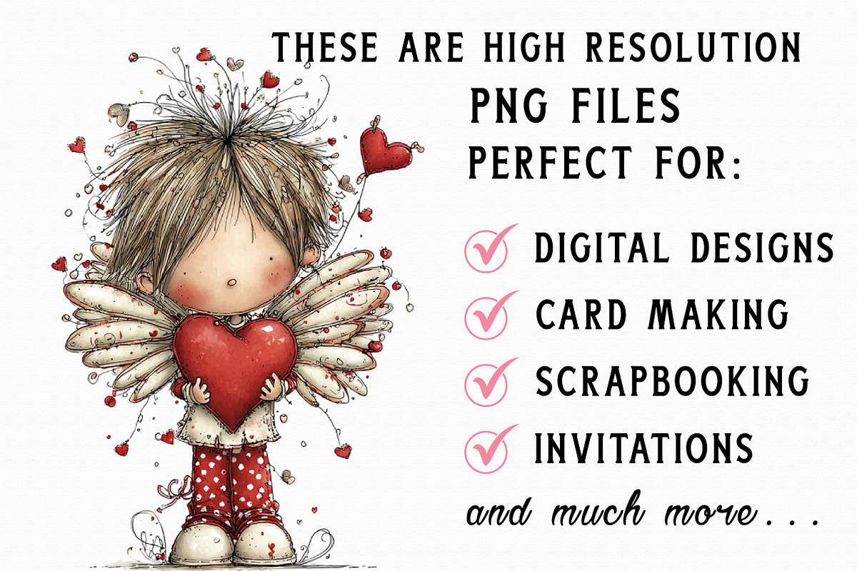Quirky Valentine Boy Clipart, an Illustration by Libby Wishes (Photo 7 of 7)