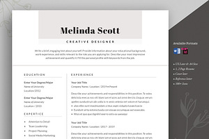 Resume Template Word And InDesign