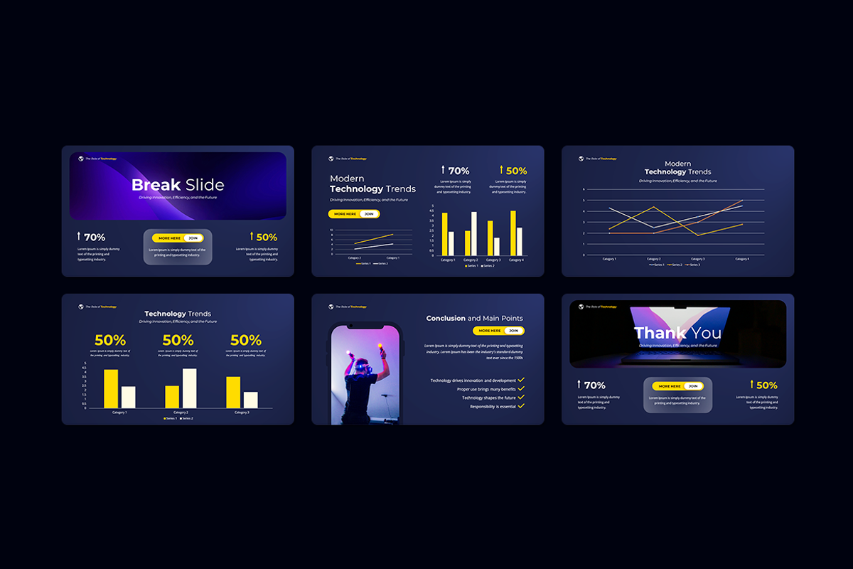 Dark Gradient Technology - Keynote, a Presentation Template by Iqsiart Studio (Photo 3 of 3)
