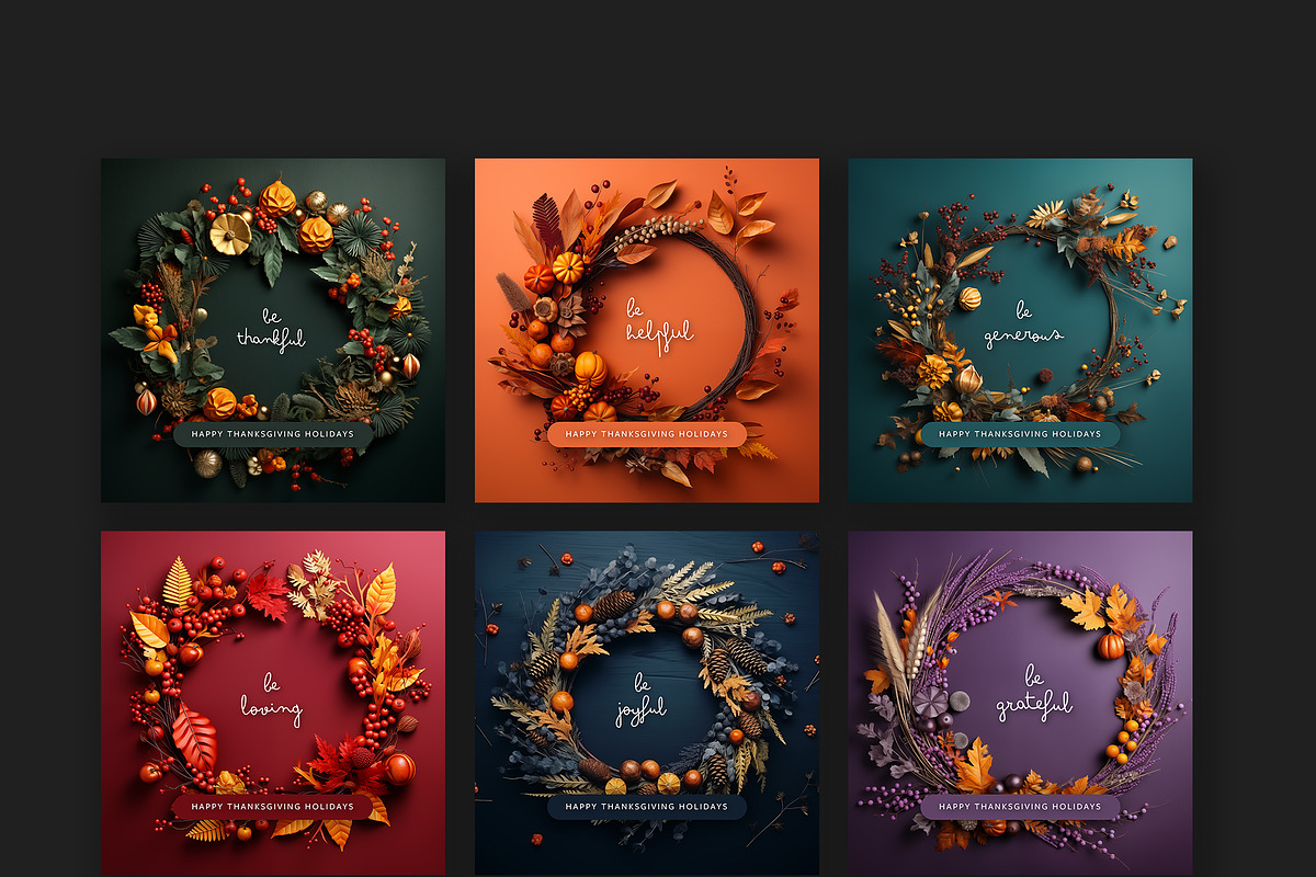 Thanksgiving Social Media Templates preview 2