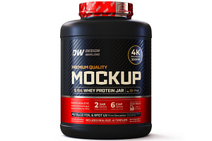 5lb Whey Protein Jar Mockup B1-Pro