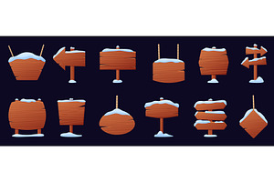 Winter wooden banners. Wood snowy, a Graphic by LadadikArt