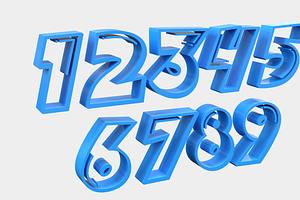 3D Plastic Numbers