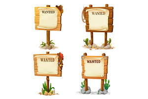 Wooden Signs, Wanted Boards