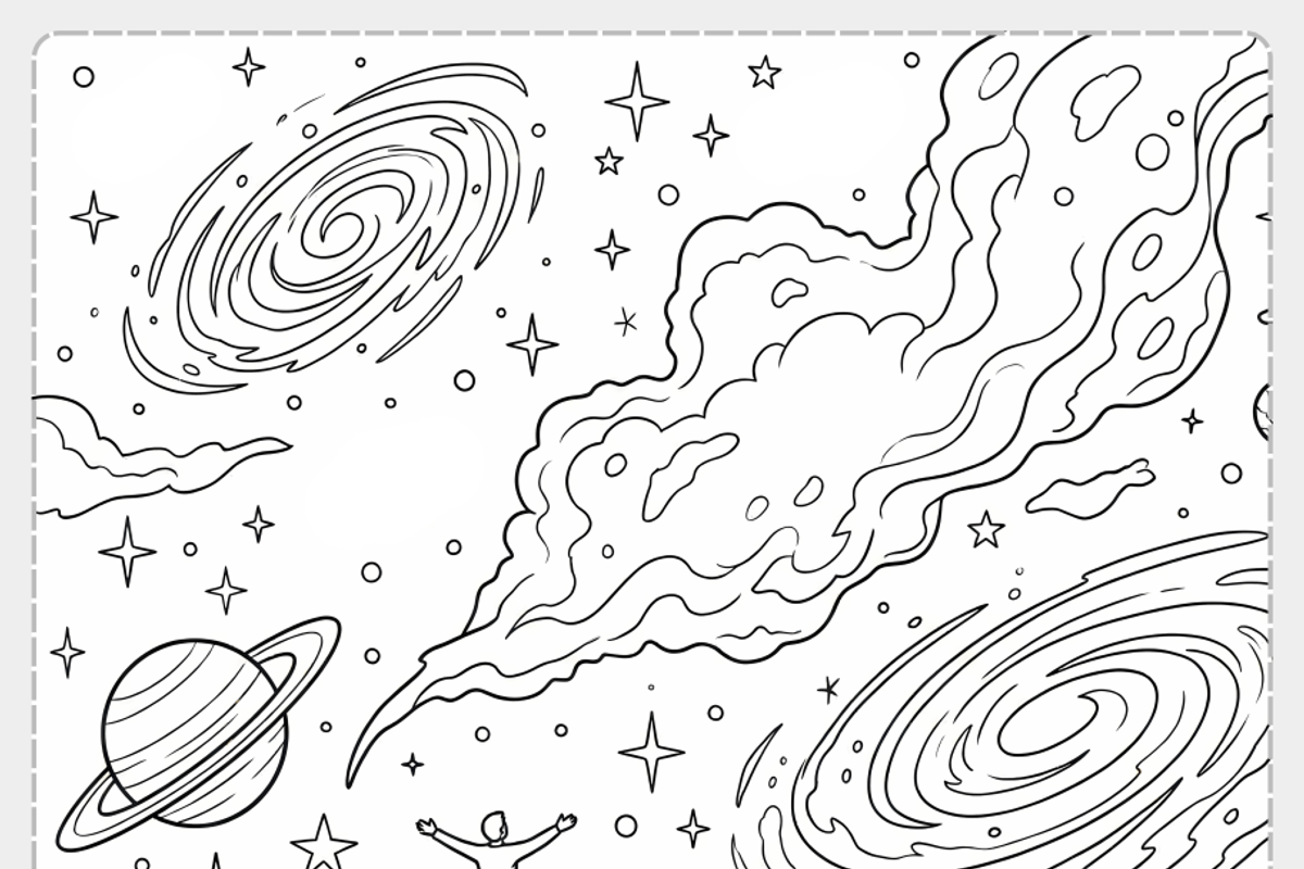 Manifestation Coloring Page, a Person Illustration by Nuvame Arts & Designs (Photo 9 of 27)