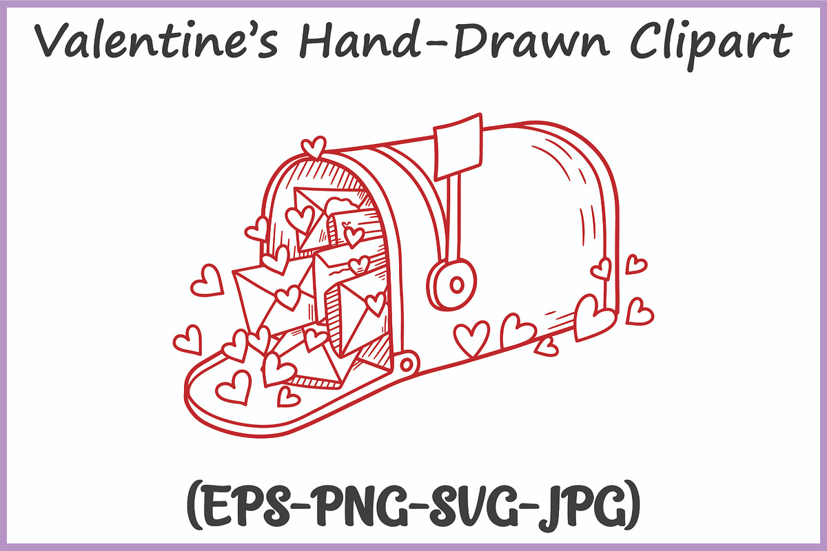 Whimsical Hand-Drawn Valentine SVG, a Seasonal Illustration by Gfx Expert Team (Photo 5 of 15)