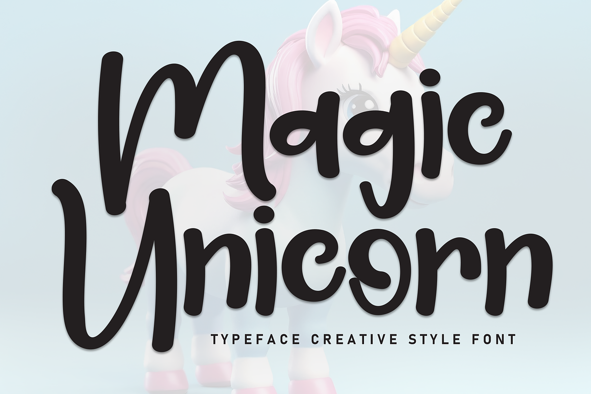 Magic Unicorn | Script Font, a Script Font by Scratchones (Photo 1 of 8)