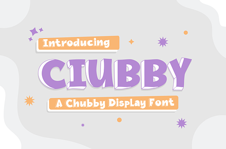Chubby Display Font, a Symbol Font by Graphue
