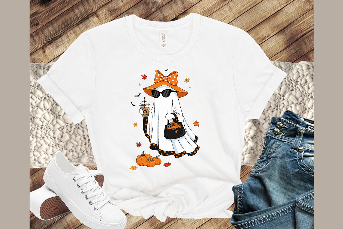 Cute Funny Ghost Pumpkin Halloween P, an Illustration by Sublimation Artist (Photo 2 of 9)