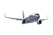 Airplane illustration template, a Transportation Illustration by Sumberpangan (Thumbnail 1 of 3)