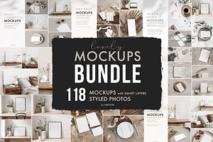 118 Lovely Mockups & Photos Bundle