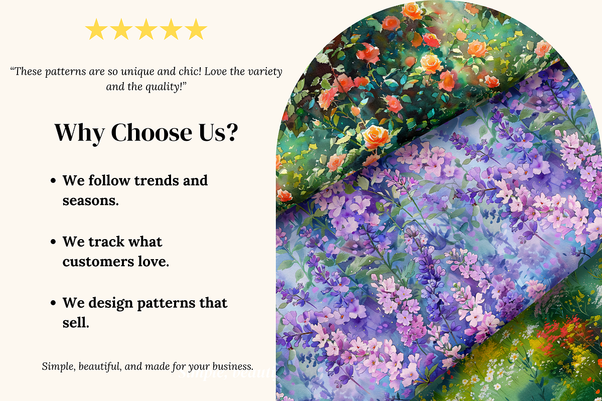 14 Dreamy Garden Patterns, a Pattern Graphic by Ninterints (Photo 3 of 14)