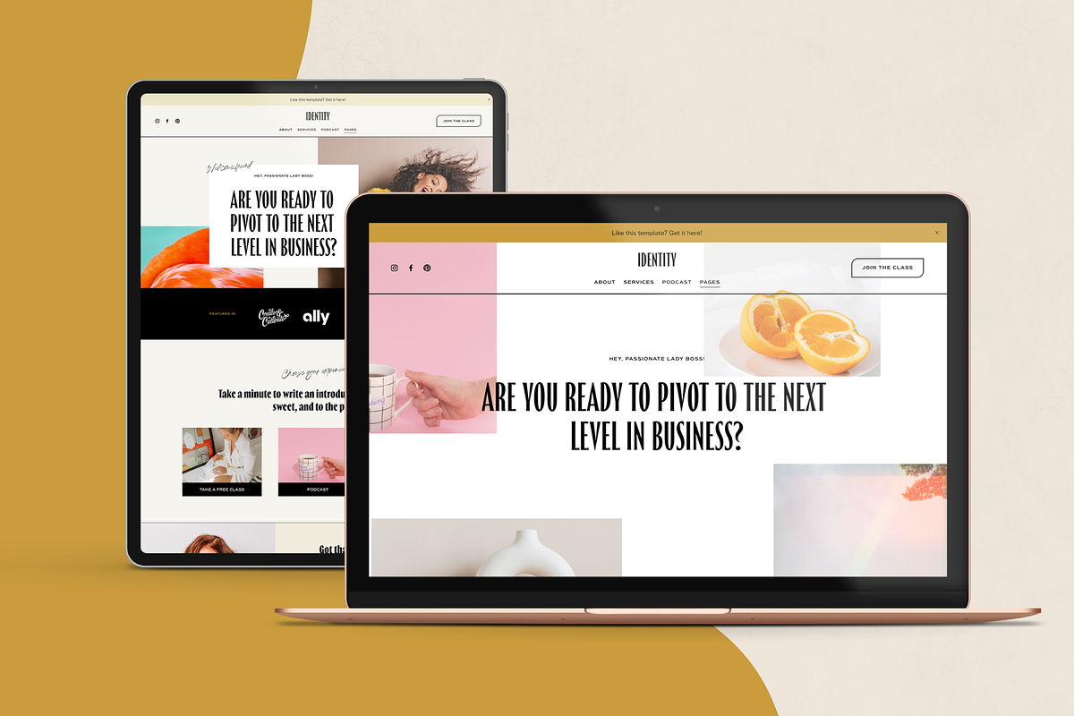 Squarespace Template: Identity, a Squarespace Template by Applet Studio
