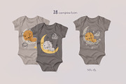 Sleeping baby animals. clipart, an Animal Illustration by tata_ota (Thumbnail 2 of 11)