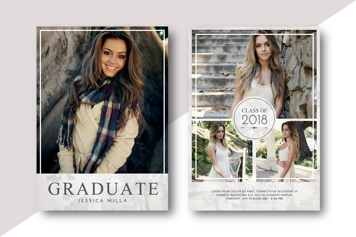 Graduation Card Template, a Card Template by AyumaDesign