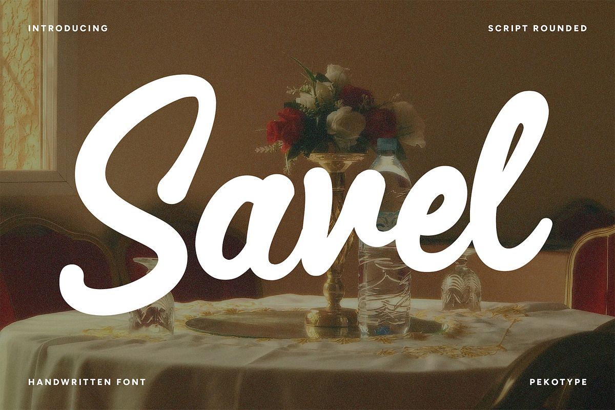 Savel - Rounded Script Font, a Font by Pekotype (Photo 1 of 15)