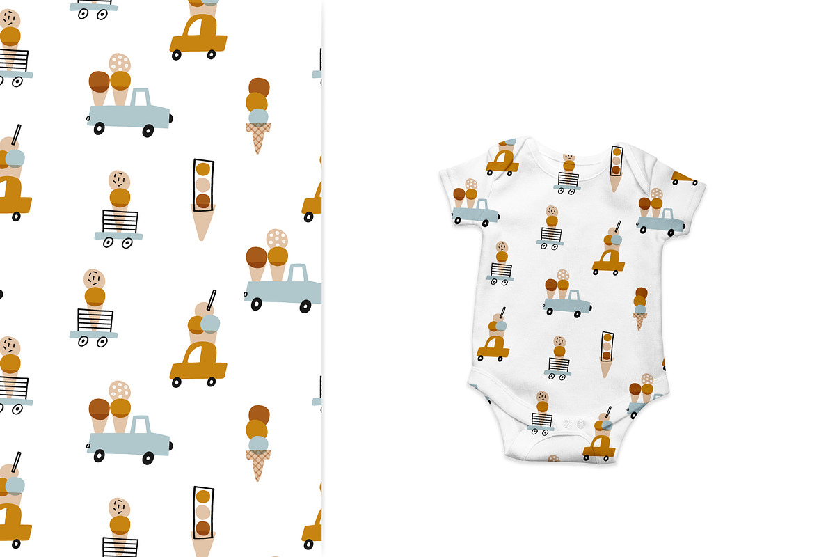 Ice cream van, a Pattern Graphic by Olena Kuznietsova (Photo 3 of 12)