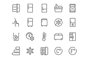 Line Fridge Icons