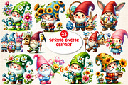 Spring Gnome Sublimation Clipart, a Seasonal Illustration by DreamArtGraphic (Thumbnail 1 of 5)