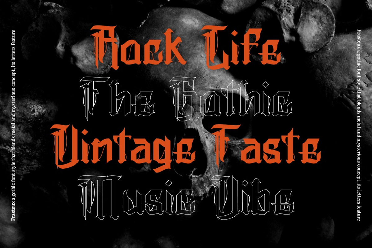 Frasteux - Medieval Blackletter Font, a Blackletter Font by Dhabee (Photo 5 of 15)