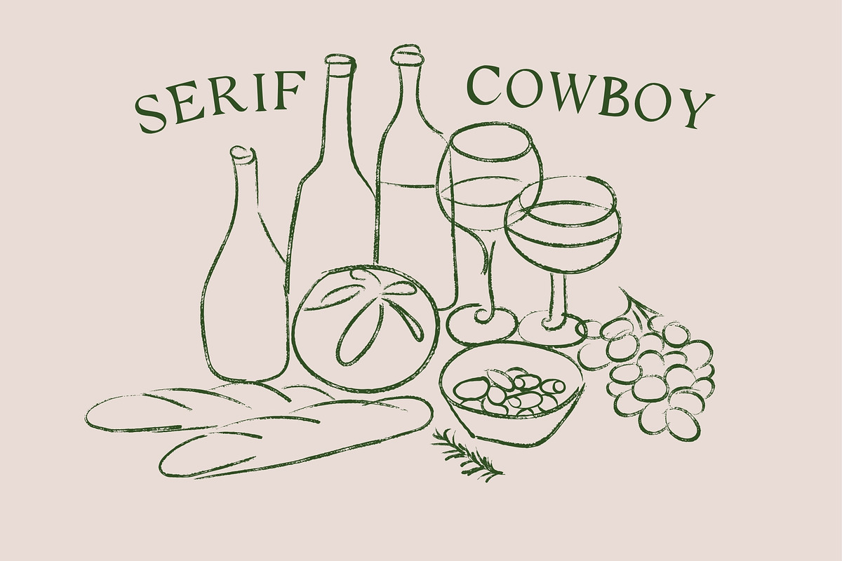 Serif Cowboy – Rustic Elegance, a Sans Serif Font by adenpinkstore (Photo 3 of 8)