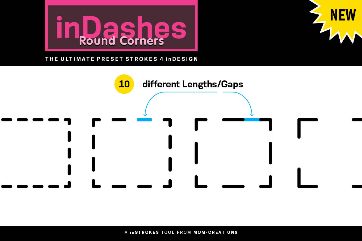 inDashes Round - Strokes 4 inDesign preview 3