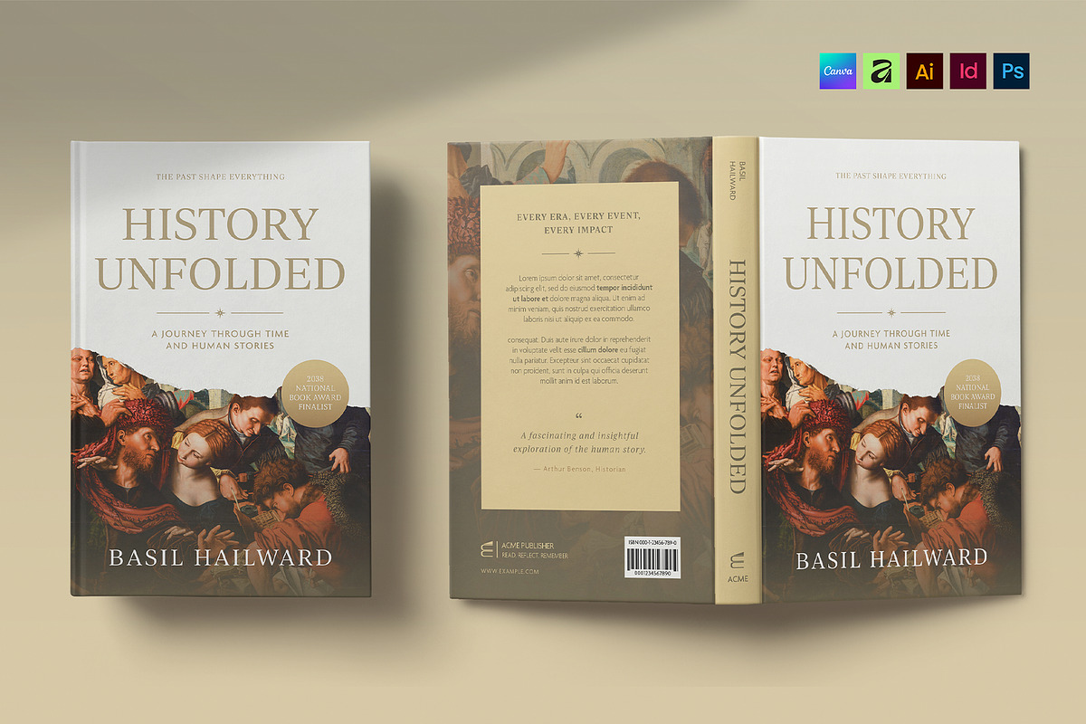 History Book Cover Template, a Brochure Template by BrandPacks