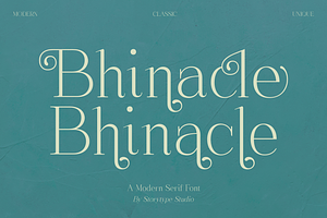 Bhinacle A Modern Serif Font