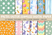 Pastel Easter Seamless Digital Paper, an Illustration by OK Design (Thumbnail 1 of 3)