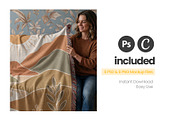 Woven Blanket Mockup x4 PSD PNG, a Household Mockup by Mockups Studio (Thumbnail 6 of 9)