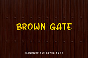 Brown Gate - Sans Serif Font, a Sans Serif Font by Mightyfire (Thumbnail 1 of 4)
