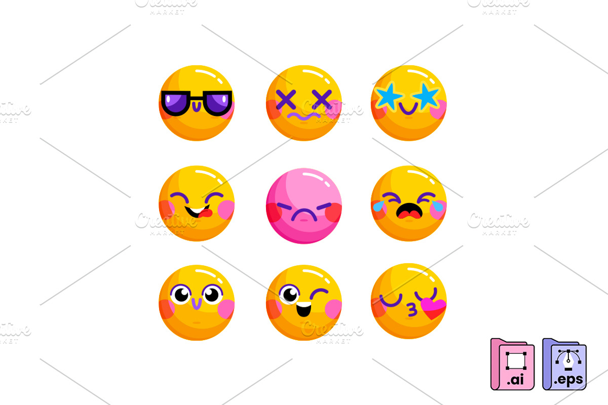 Cute Emoji Expression, a Person Illustration by MISS CHATZ (Photo 2 of 3)