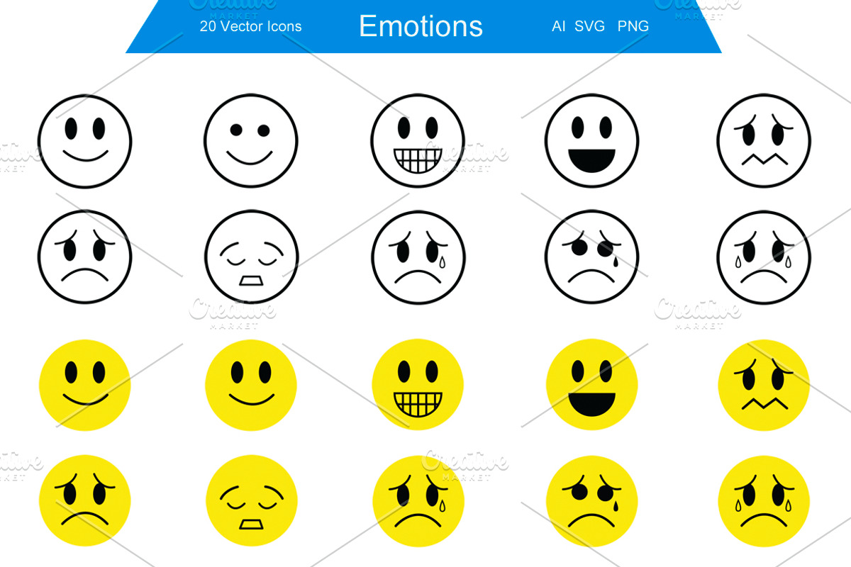 Emotions Icons, an Icon by SANB (Photo 1 of 2)